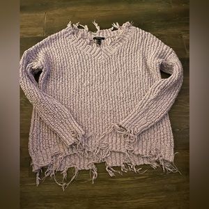 Forever 21 Purple Distressed Sweater